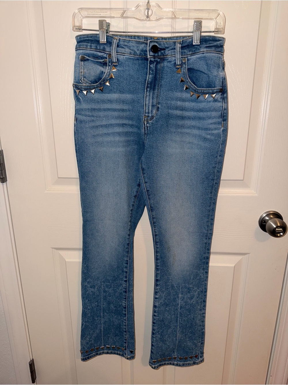 Hale Blue Women's Mid-Rise Studded Jeans